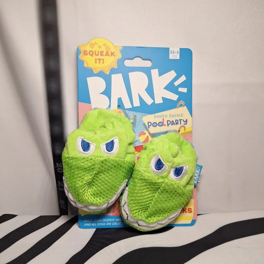 NWT Bark Pool Party Crocs Dog Toy XS-S